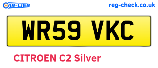 WR59VKC are the vehicle registration plates.