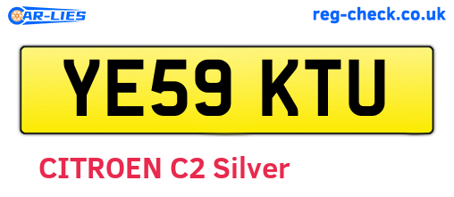 YE59KTU are the vehicle registration plates.