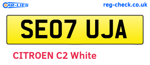 SE07UJA are the vehicle registration plates.