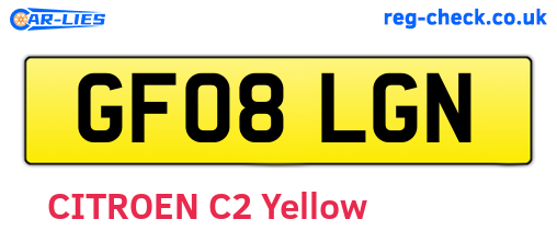 GF08LGN are the vehicle registration plates.
