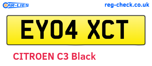 EY04XCT are the vehicle registration plates.