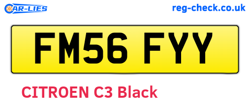 FM56FYY are the vehicle registration plates.