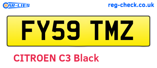 FY59TMZ are the vehicle registration plates.