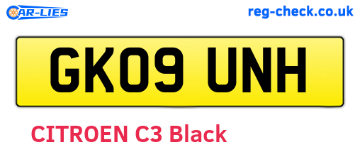 GK09UNH are the vehicle registration plates.
