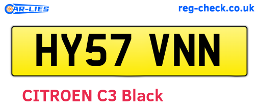 HY57VNN are the vehicle registration plates.