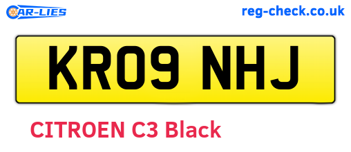 KR09NHJ are the vehicle registration plates.