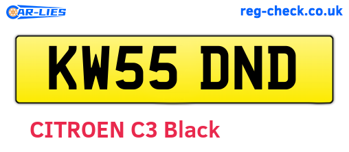 KW55DND are the vehicle registration plates.