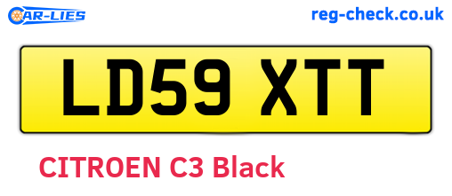 LD59XTT are the vehicle registration plates.
