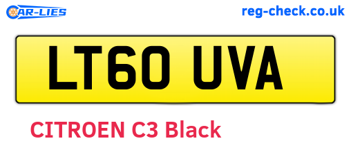 LT60UVA are the vehicle registration plates.