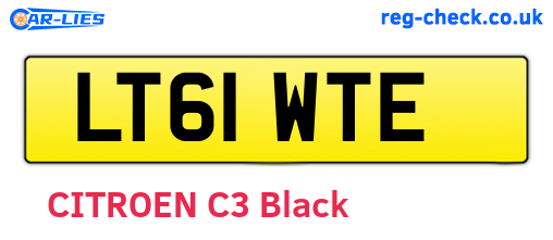 LT61WTE are the vehicle registration plates.