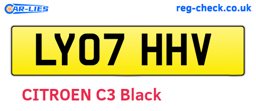 LY07HHV are the vehicle registration plates.