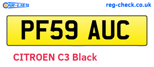 PF59AUC are the vehicle registration plates.