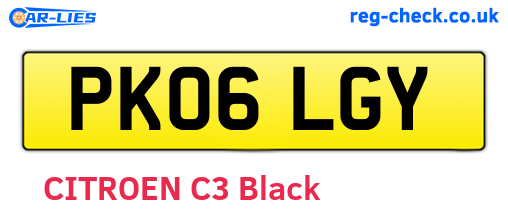 PK06LGY are the vehicle registration plates.