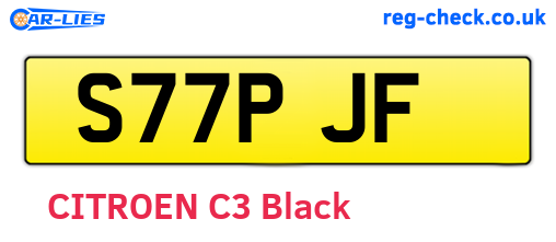 S77PJF are the vehicle registration plates.
