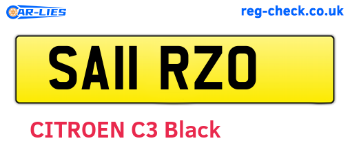 SA11RZO are the vehicle registration plates.