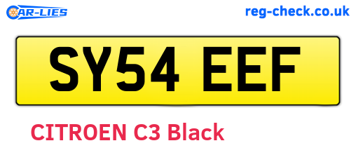SY54EEF are the vehicle registration plates.