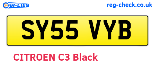 SY55VYB are the vehicle registration plates.