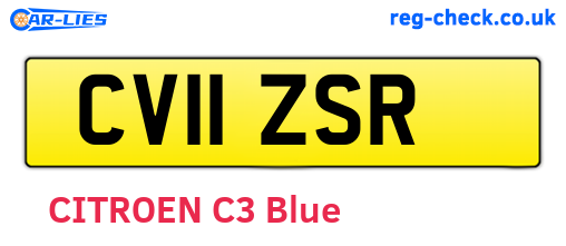 CV11ZSR are the vehicle registration plates.