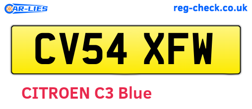 CV54XFW are the vehicle registration plates.