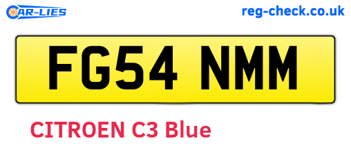 FG54NMM are the vehicle registration plates.