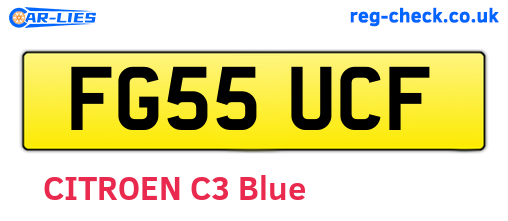FG55UCF are the vehicle registration plates.