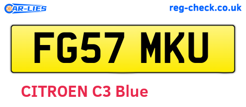 FG57MKU are the vehicle registration plates.