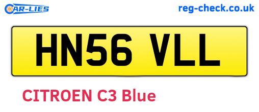 HN56VLL are the vehicle registration plates.