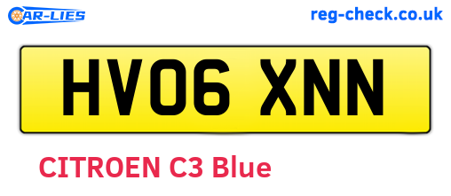 HV06XNN are the vehicle registration plates.
