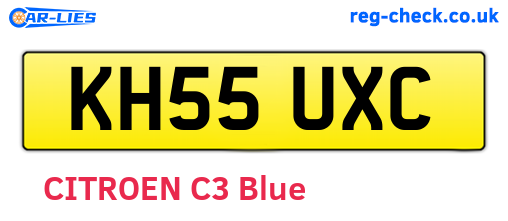 KH55UXC are the vehicle registration plates.