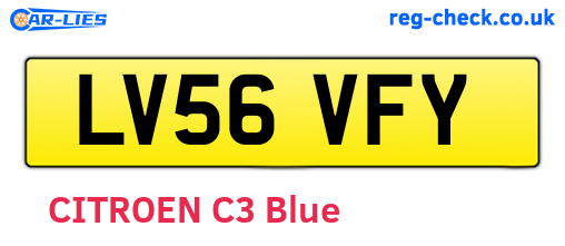 LV56VFY are the vehicle registration plates.