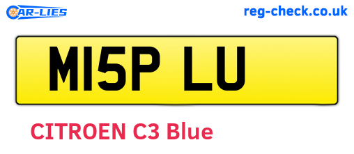 M15PLU are the vehicle registration plates.