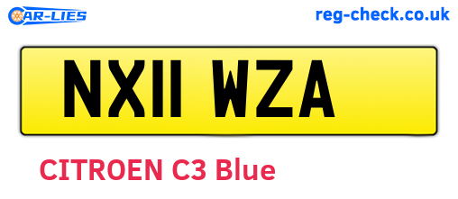 NX11WZA are the vehicle registration plates.