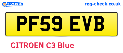 PF59EVB are the vehicle registration plates.