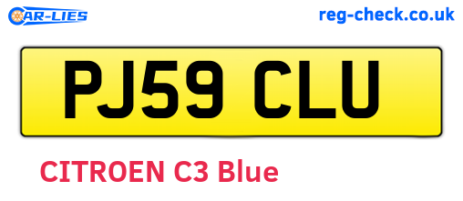 PJ59CLU are the vehicle registration plates.