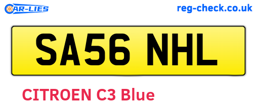 SA56NHL are the vehicle registration plates.