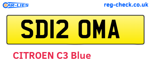SD12OMA are the vehicle registration plates.
