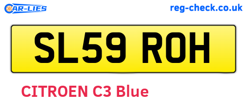 SL59ROH are the vehicle registration plates.