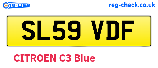 SL59VDF are the vehicle registration plates.
