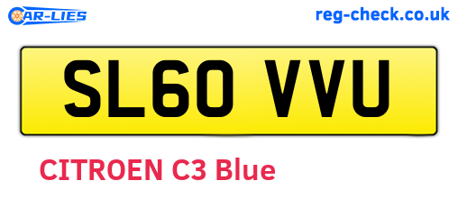 SL60VVU are the vehicle registration plates.