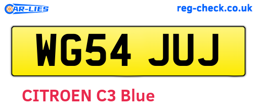 WG54JUJ are the vehicle registration plates.