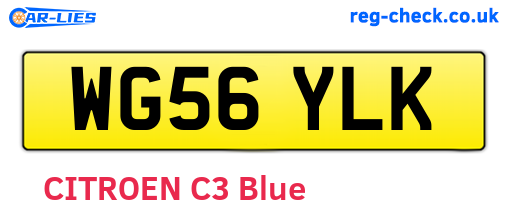 WG56YLK are the vehicle registration plates.