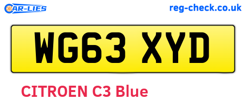 WG63XYD are the vehicle registration plates.
