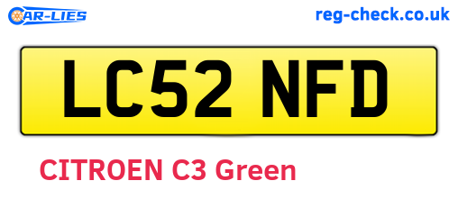 LC52NFD are the vehicle registration plates.