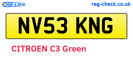 NV53KNG are the vehicle registration plates.