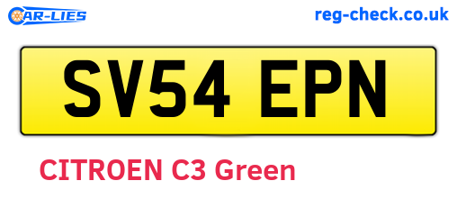 SV54EPN are the vehicle registration plates.