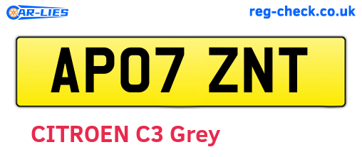AP07ZNT are the vehicle registration plates.