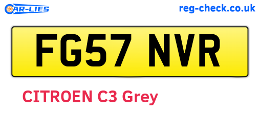 FG57NVR are the vehicle registration plates.