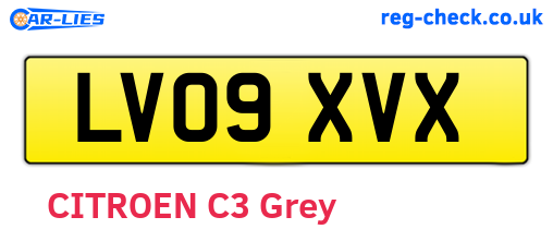 LV09XVX are the vehicle registration plates.