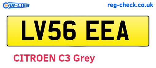 LV56EEA are the vehicle registration plates.