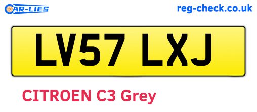 LV57LXJ are the vehicle registration plates.